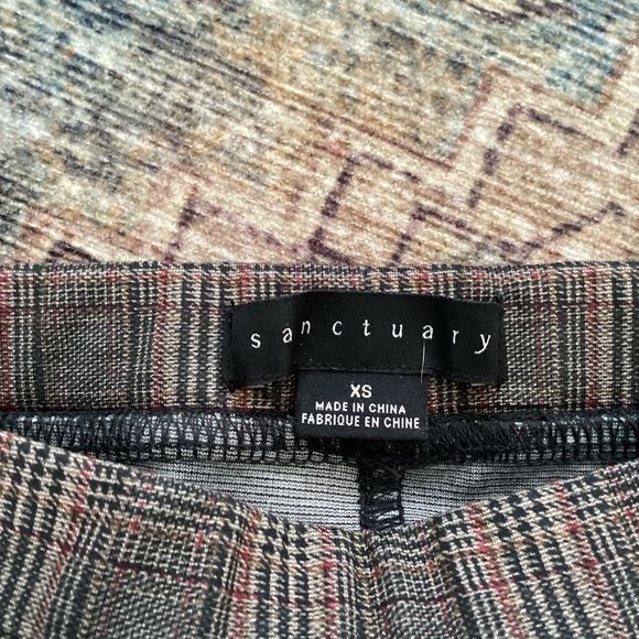 Sanctuary Women’s Gray Plaid Slim Fit Pull On Pants Size XS - Picture 2 of 8